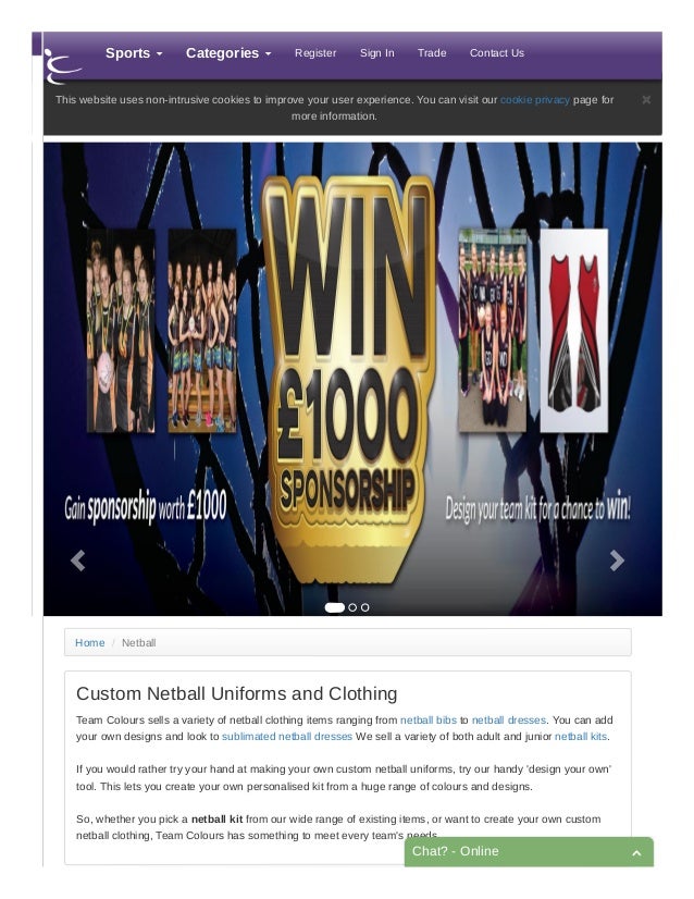Design Your Own Custom Netball Uniforms And Clothing
