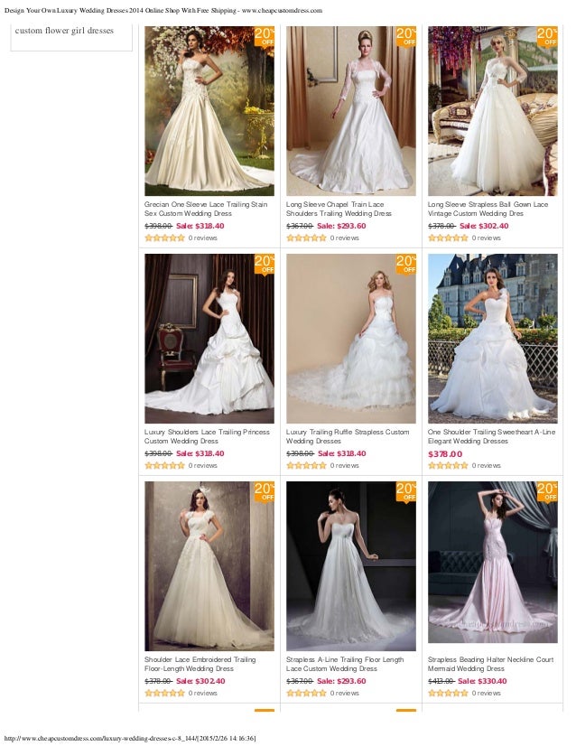 Design Your Own Luxury Wedding Dresses Under 200 2014 Online Shop Wit