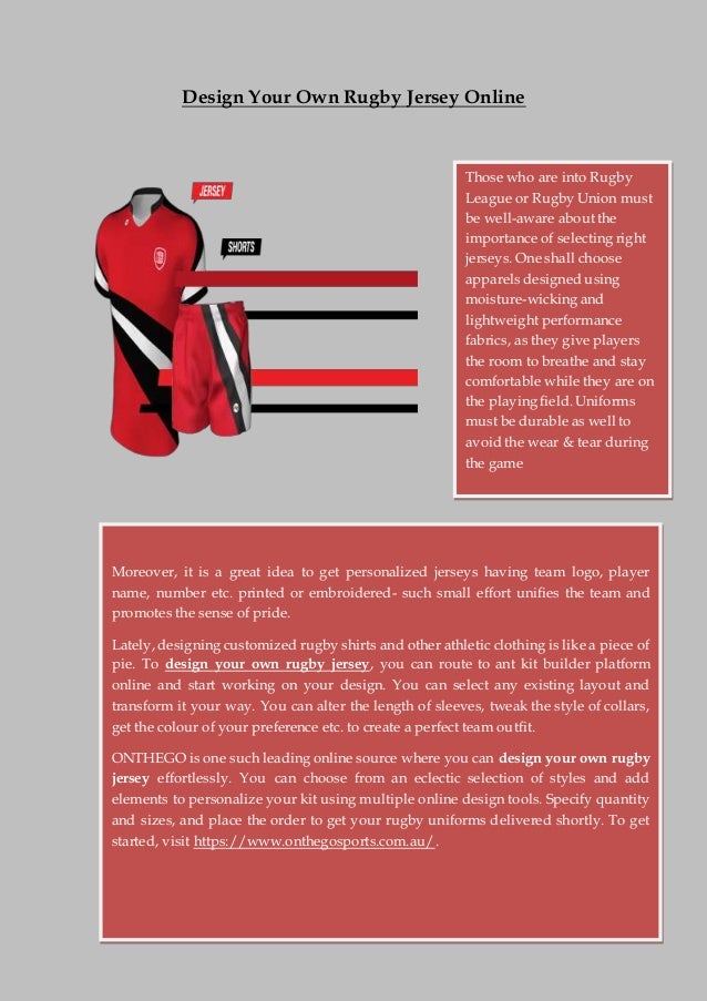 design your own jersey online