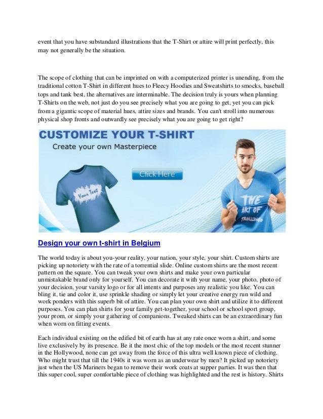 Design your own t shirt online