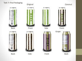 Task 7: Final Packaging
Back Front Side
Original Coconut
Front
Back Side
Grape
Front Back
 