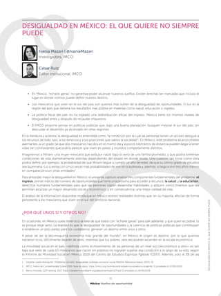 DESIGUALDAD EN MÉXICO/ANÁLISIS DE LA SOCIEDAD CONTEMPORÁNEA UG | PDF