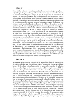 Desigualdade De Renda