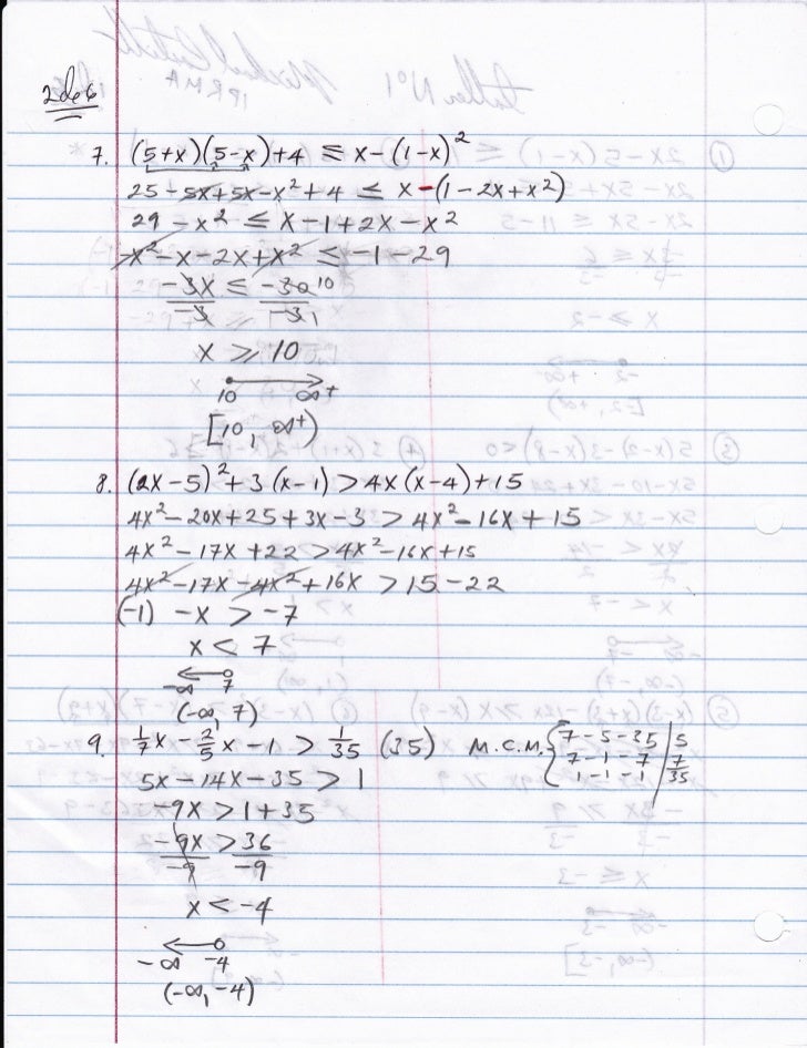 Desigualdades Lineales