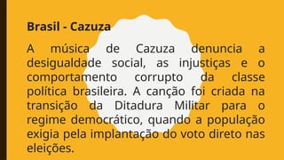 Análise da Desigualdade Social nas Músicas Brasileiras: Contexto e ...