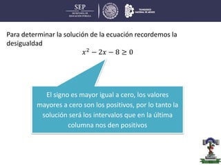 Desigualdades segundo grado [autoguardado] | PPTX
