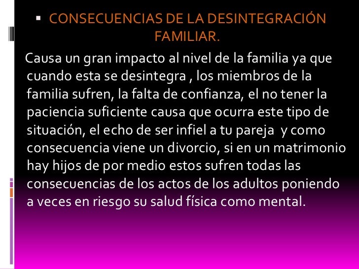 Desintegracion familiar