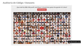 Auditoria de Código / Datasets
gendershades.org
 