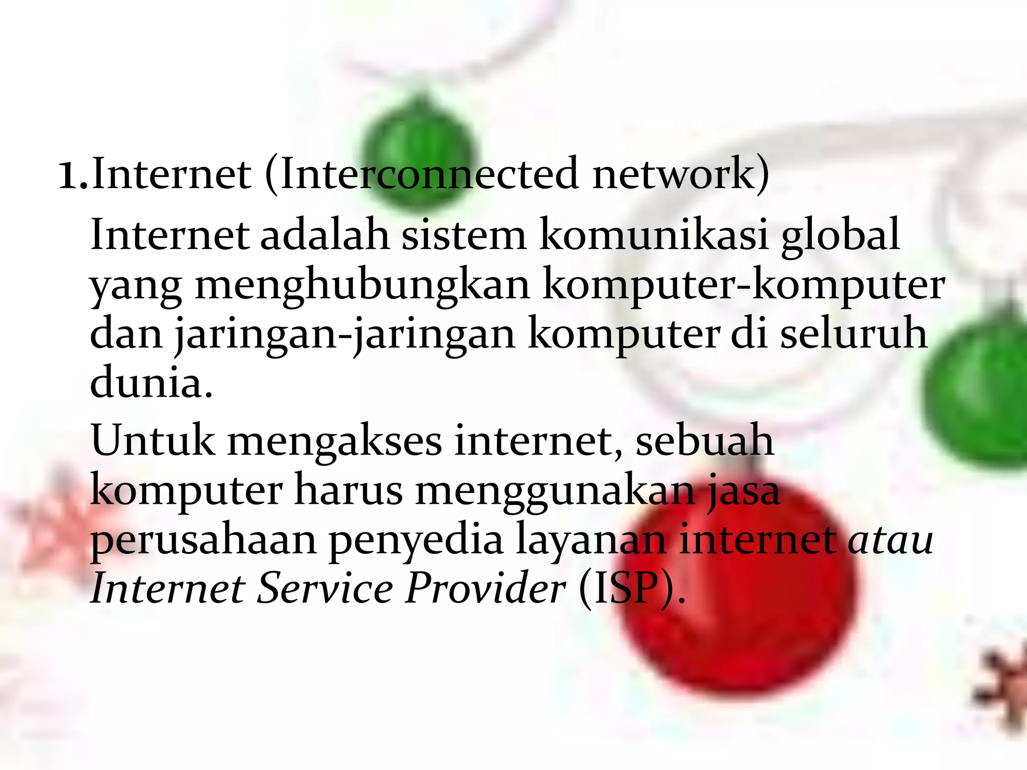 pengertian internet dan intranet | PPT