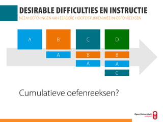 Desirable difficulties in de oefeningenles