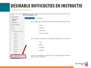 Desirable difficulties in de oefeningenles
