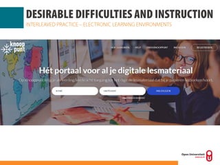 Desirable difficulties in de oefeningenles