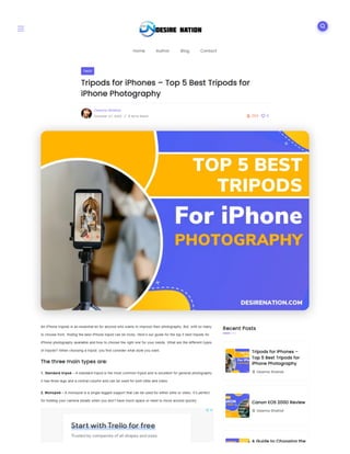 Best tripods for iPhone