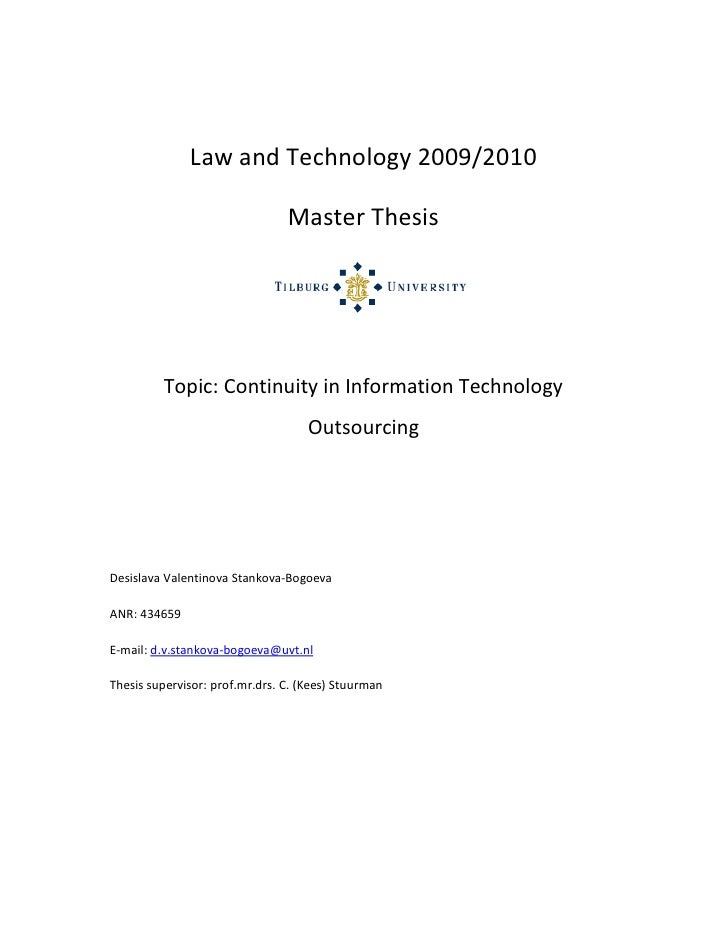 master thesis topics in information technology