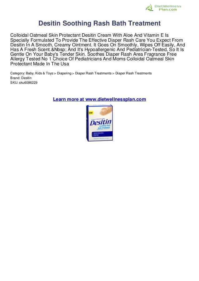 Desitin soothing rash bath treatment dietwellnessplan