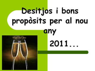 Desitjos i bons propòsits per al nou any 2011... 