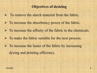 Desizing lecture 3 | PDF