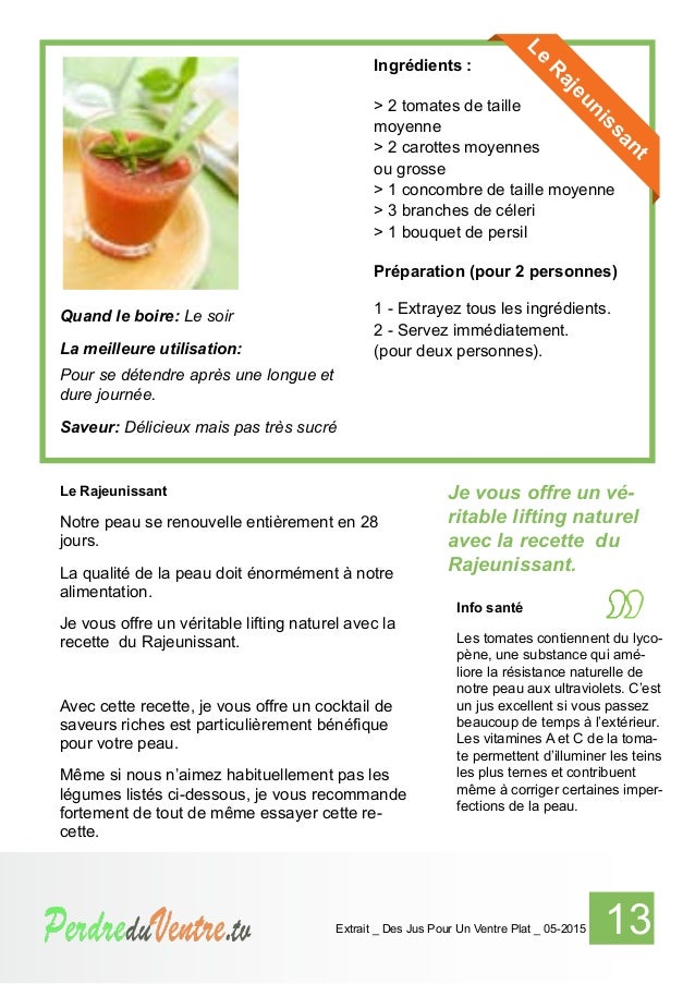 Des jus pour un ventre plat . TV _ extrait_05-2015 Des jus pour un ventre plat . TV _ extrait_05-2015