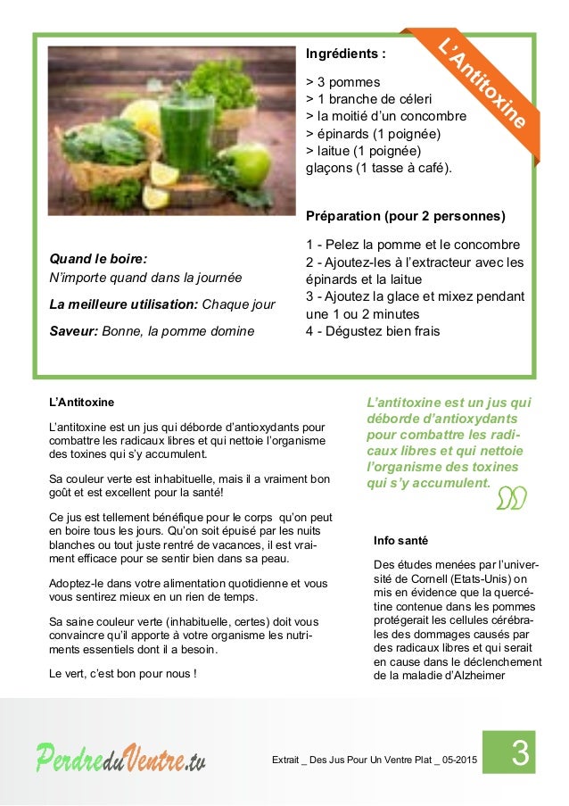 Des jus pour un ventre plat . TV _ extrait_05-2015 Des jus pour un ventre plat . TV _ extrait_05-2015