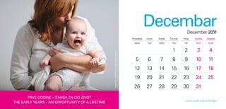 Desk calendar 2011 UNICEF Montenegro