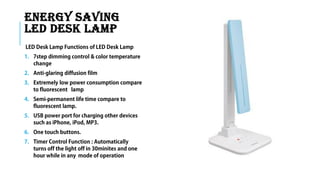 ENERGY SAVING
LED DESK LAMP
 