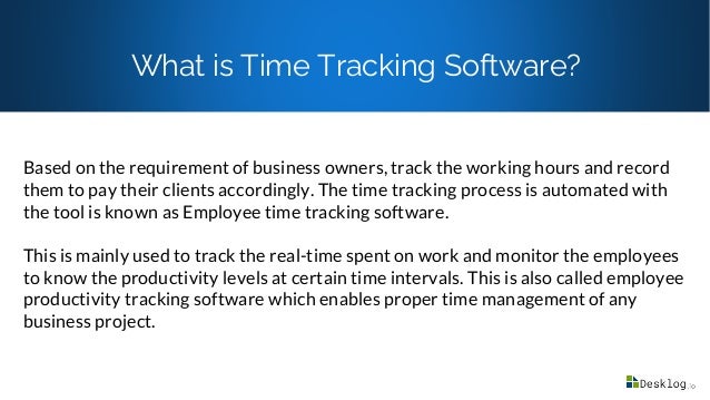 Desklog Time Tracking Software | PPTX