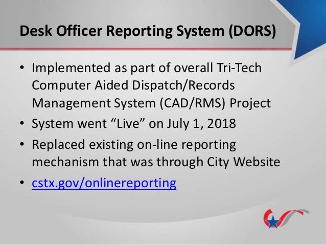 Desk Officer Reporting System