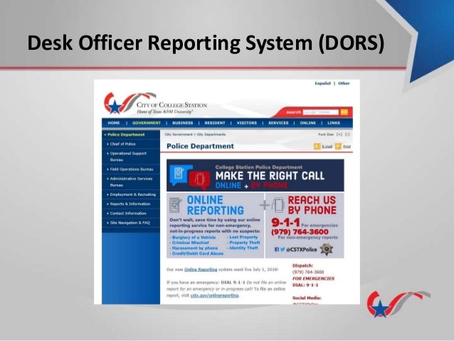 Desk Officer Reporting System