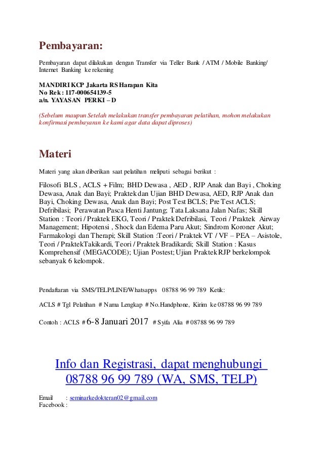 08788 9699 789 Jadwal Pelatihan Atls 2018 Soal Posttest Acls 2018