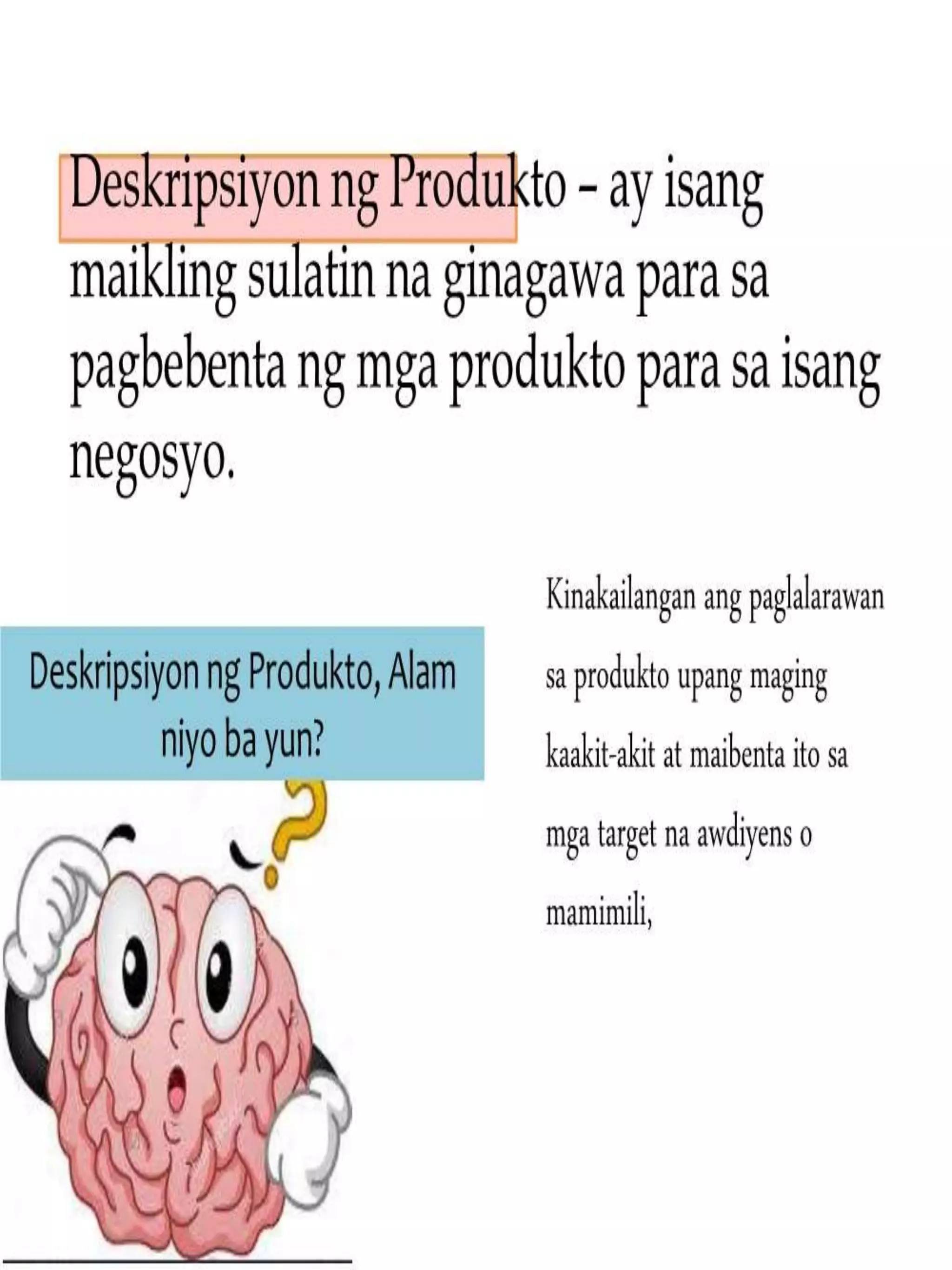 Deskripsyon ng Produkto.ppt