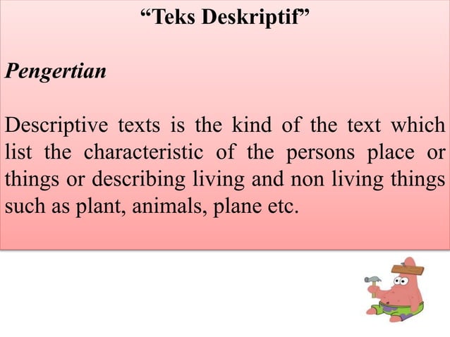 Descriptive text ppt | PPTX | Education