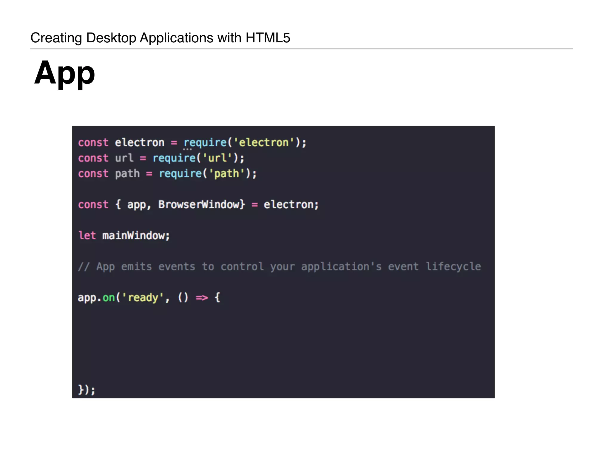 App Creating Desktop Applications with HTML5 