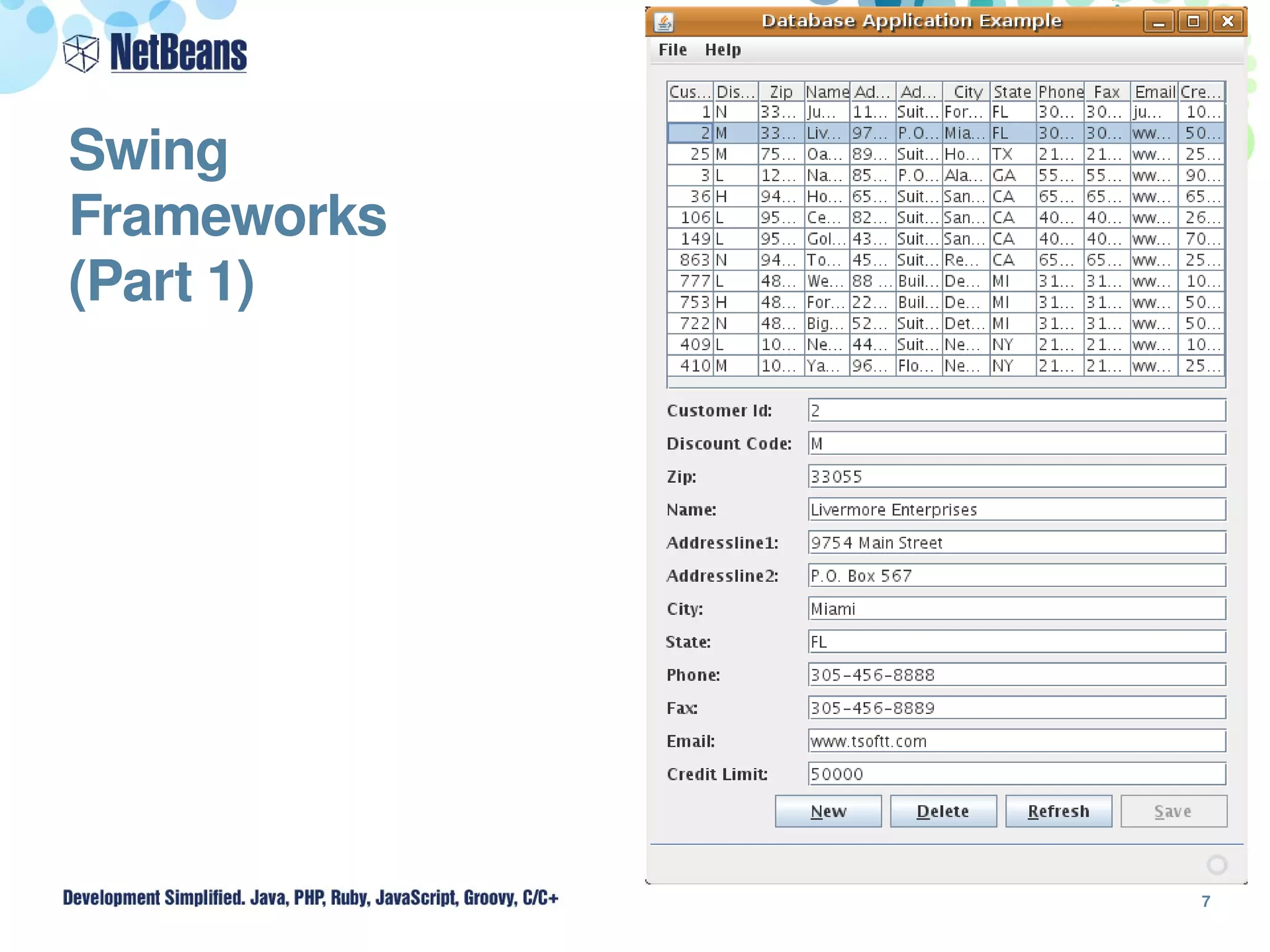 Swing 
Frameworks 
(Part 1)




              7
 