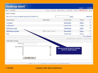 Speedy Group Access for sending alerts to single groups 