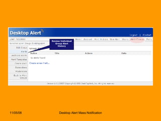 Review Individual Group Alert History 