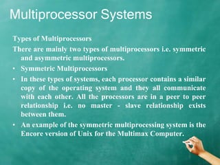 Desktop and multiprocessor systems | PPT