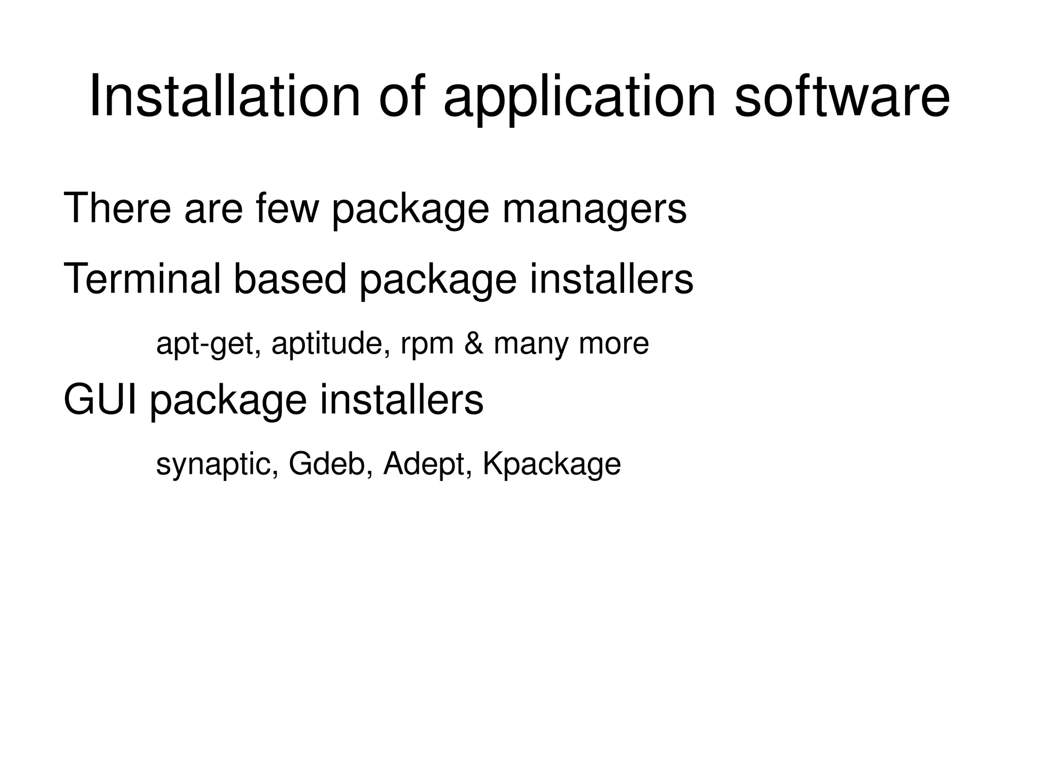 Desktop Application In Linux PPT Desktop application in linux ppt