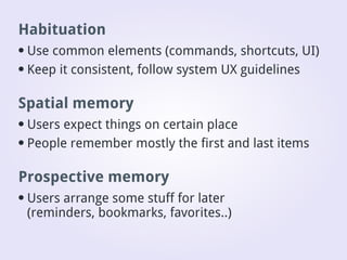 Desktop application interface design