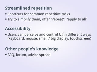 Desktop application interface design