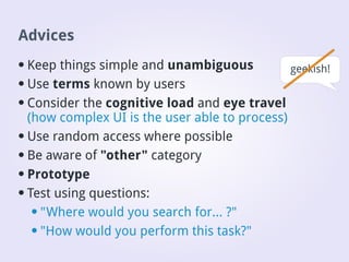 Desktop application interface design