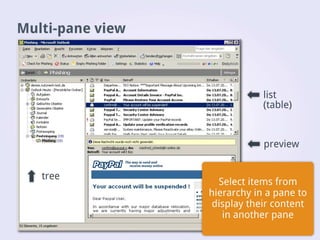 Desktop application interface design