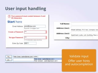 Desktop application interface design