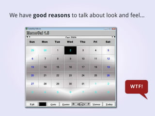 Desktop application interface design