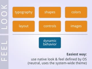 Desktop application interface design