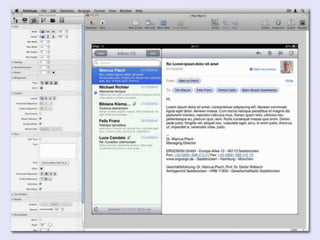 Desktop application interface design