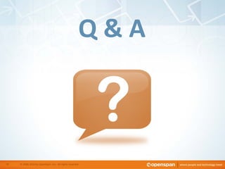© 2006-2013 by OpenSpan, Inc. All rights reserved.16
Q & A
 