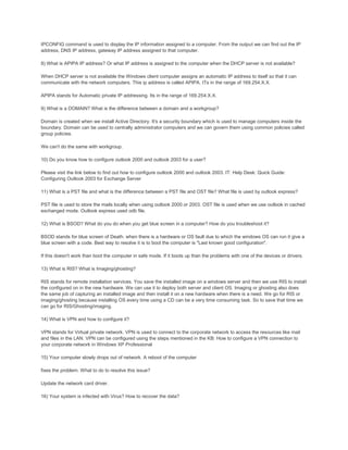 Desktop interview qestions & answer | PDF