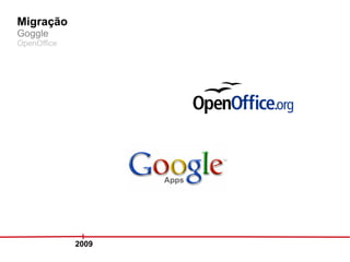 Migração
Goggle
OpenOffice




             2009
 