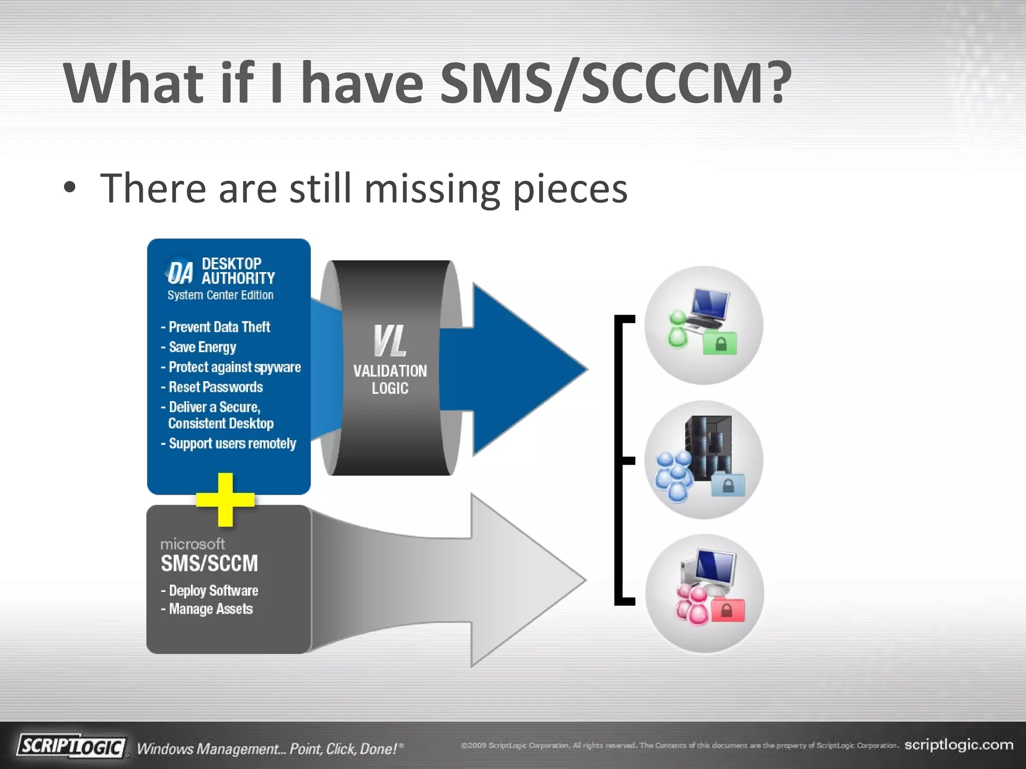 What if I have SMS/SCCCM? There are still missing pieces 