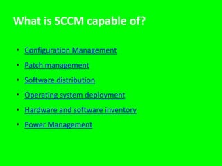 What can SCCM do for me…Error free imaging
